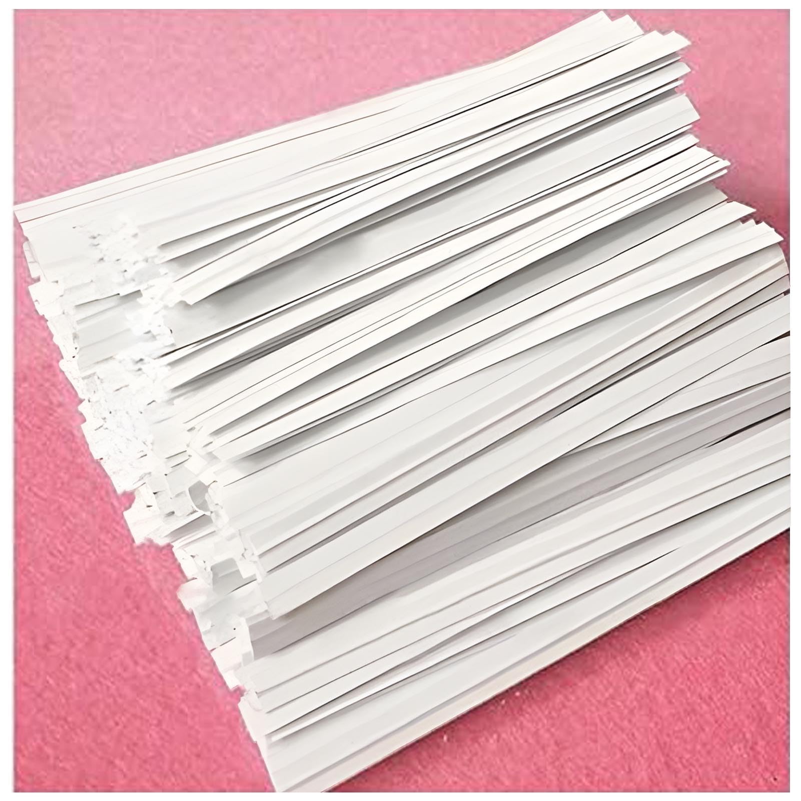 Easytle 600 Pcs 5" White Paper Twist Ties Bread Ties White Twist Ties Twisty-Ties Bag Ties Twist Ties for Bags Bread Wire Ties Twist Tie for Party Cello Candy Bread Coffee Bags Cake Pops