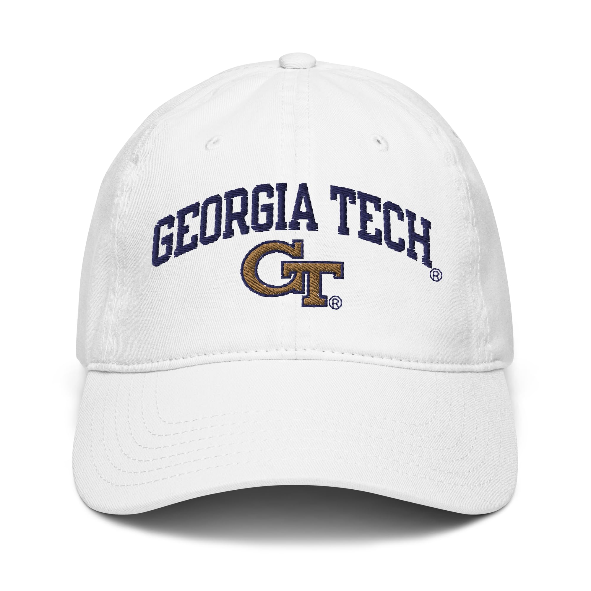 Georgia Tech Yellow Jackets Arch White Officially Licensed Adjustable Baseball Hat