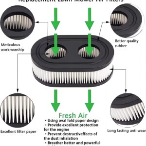 4Pack Air Filter, Suitable for 593260 798452 334404Series Engine 550E 500EX 550EX 625 575EX 4247 5432 5432K 09P00 09P702 Lawn Mower Air Filter Mower Series Engine