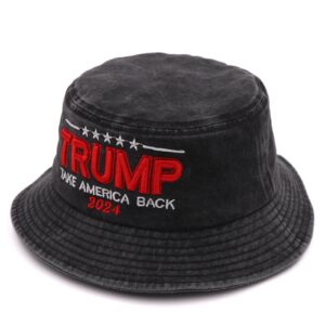 Trump 2024 MAGA Bucket Hats for Men Women,Donald Trump Bucket Hat Make America Great Again Baseball Caps 3D Embroidery MAGA Trump Hat