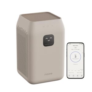 nooie wifi air purifier,h13 hepa filter remove 99.97% dust, pollen, smoke up to 538 sq.ft. for pets allergies,baby friendly air purifier with ultra low noise sleep