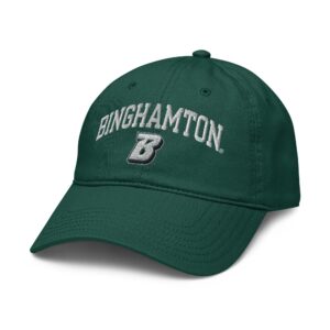 binghamton bearcats arch over green officially licensed adjustable baseball hat