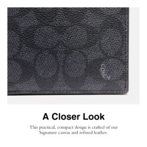 Coach Coin Wallet, Charcoal/Black