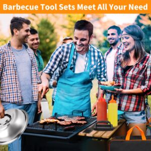 Lambada Griddle Accessories Kit, Flat Top Grill Accessories Set for Blackstone, 14Pcs Grilling Accessories with Enlarged Spatula Kit, Scraper, Basting Cover, for Camp Chef Outdoor BBQ