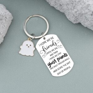 AOBIURV Halloween Gifts Best Friend Keychain Gifts For Women Friends Birthday Gifts Cute Keychain Gift For Friend Bestie Gift BFF Gifts Friendship Gifts For Women Ghost Keychain Keyring