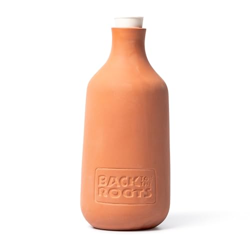 Back to the Roots Self-Watering Terracotta Olla Pot, 700mL Provides 1 Week of Precision Watering