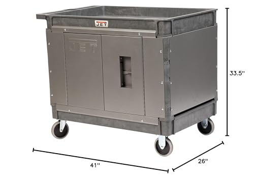 JET PUC-4126 Resin Utility Cart with JT1-126 LOAD-N-LOCK Security System