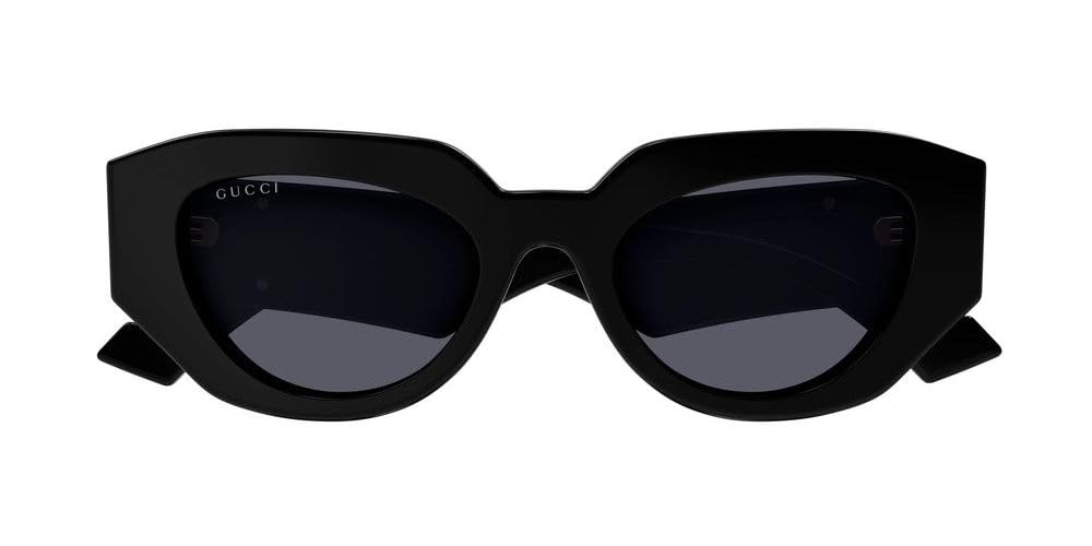 Gucci Women's Bold Cat Eye Sunglasses, Black/Black/Grey, 51/20/145