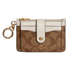 coach signature attachment card case