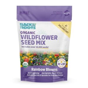 back to the roots organic wildflower mix — rainbow blooms