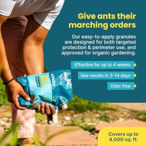 Sunday Ant Adios - Insect & Ant Killer - Outdoor Ant Killer Uses Spinosad to Eliminate Ants, Earwigs, Cutworms, & More - for Organic Gardening - Treats 4,000 sq ft - Results in 3-14 Days - 2lbs