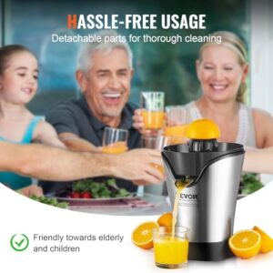 VEVOR Electric Citrus Juicer, One Fits All Stainless Steel Orange Juice Squeezer, Easy Use Orange Juice Extractor Lemon Juicer Squeezer for Oranges, Grapefruits, Lemons etc