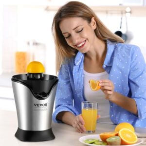 VEVOR Electric Citrus Juicer, One Fits All Stainless Steel Orange Juice Squeezer, Easy Use Orange Juice Extractor Lemon Juicer Squeezer for Oranges, Grapefruits, Lemons etc