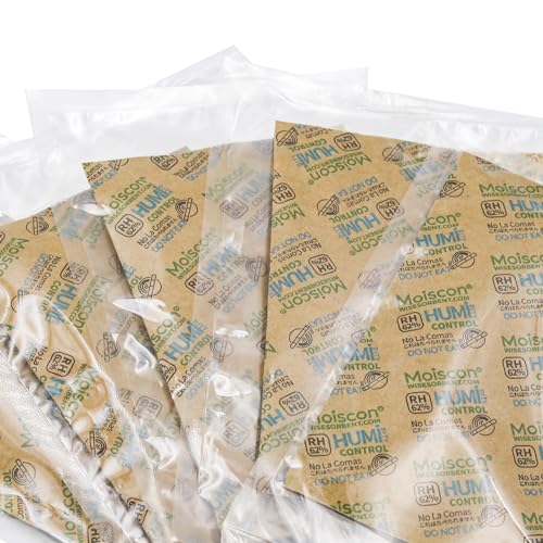 Wisesorb 62% Two-Way Humidity Control Packs, 67 Gram 5 Pack for Storing 1 lb, Size 67 Moisture Control Packets Individually Wrapped, Humidifier Packs for Storage Containers