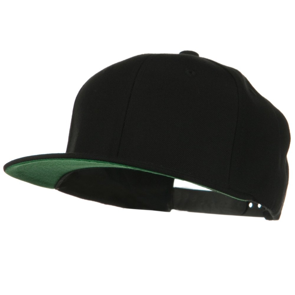 Flexfit Wool Blend Prostyle Snapback Cap - Black, XX-Large