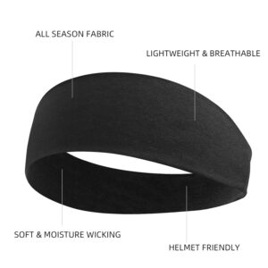 Fashionable Hair Accessories for Women: Non-Slip Elastic Cloth Headbands in Black and White, 9 Pack