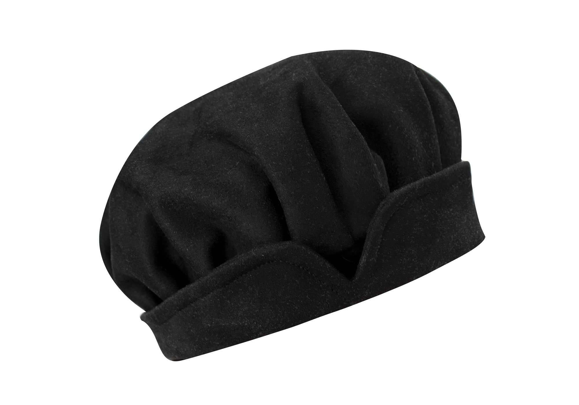 FURPHI Medieval Beret Cap for Men Women Faux Suede Hat Christmas Costume Renaissance Faire Accessories(Dark)