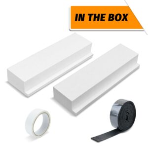 LBG Products Foam Block for U-Shape Window Air Conditioner Units,2 Pack Window AC Side Foam Block with Weather Seal Strip,Prevent Cold Air Leakage,Compatible with Midea Window AC Unit,Winter Summer