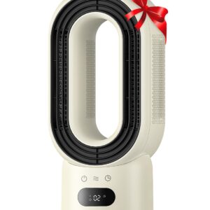 SWEETFULL Space Heater for Indoor Use, LED Bladeless 1000W Energy Efficient Portable Heater 2-8h Timer, Electric Heater Gifts for Women,Birthday Gifts for Women Mom,Womens Gifts for Christmas Grandma