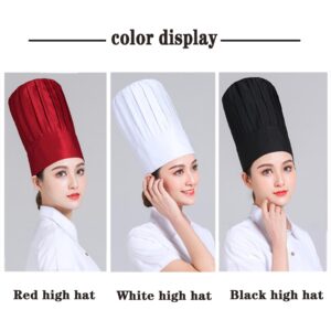 White Chef Hat for Men Women Adults,Elastic Band Adjustable Cotton Chefs Hat Hibachi Chef Works Hats Chef Cap Cook Hat(White)