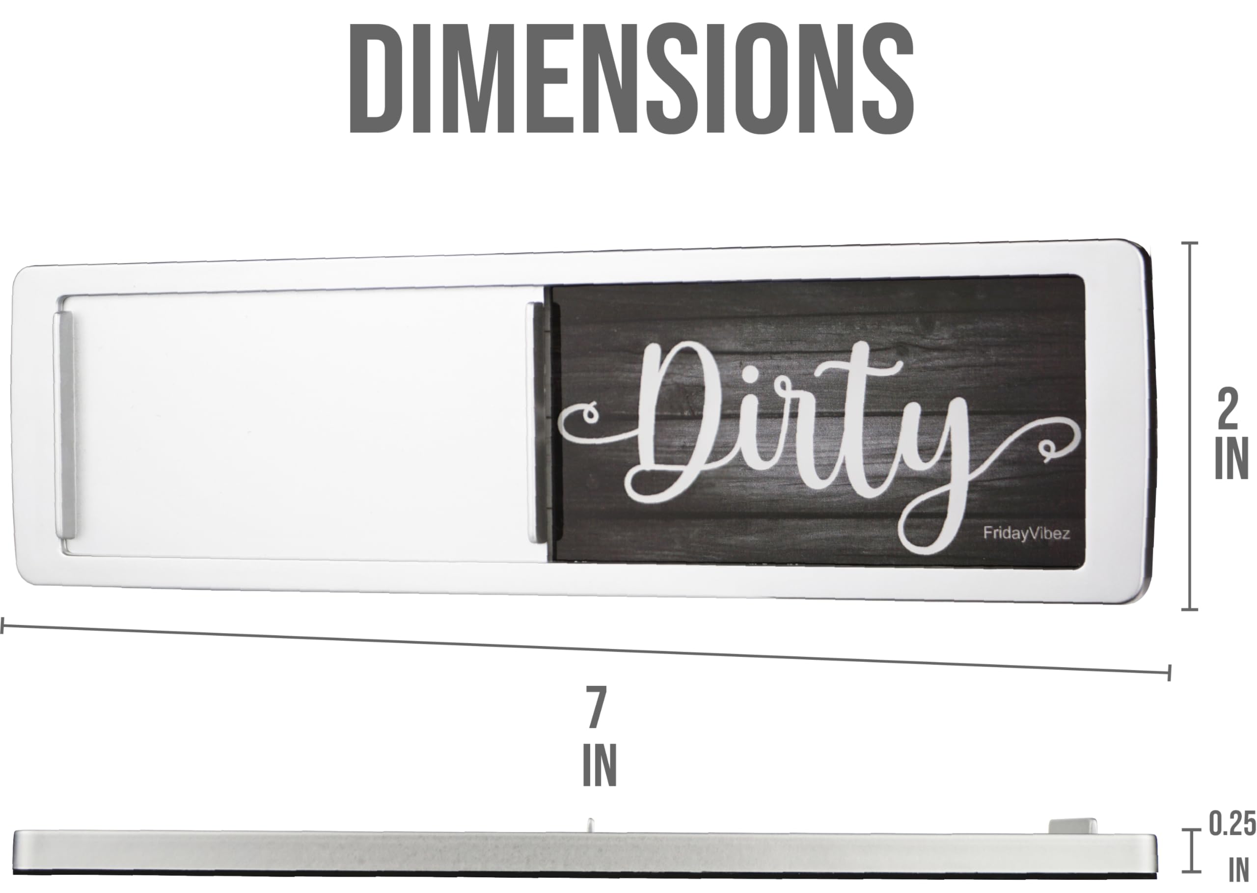 Dishwasher Magnet Clean Dirty Sign, Strong Clean and Dirty Magnet for Dishwasher, Universal Dirty or Clean Dishwasher Magnet Indicator, Clean/Dirty Farmhouse Dark Wood Dish Wash Sign Magnet