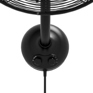 Hunter Fan Company Classic 16 in. 3 Speed Wall Fan in Matte Black with Oscillation and Adjustable Head