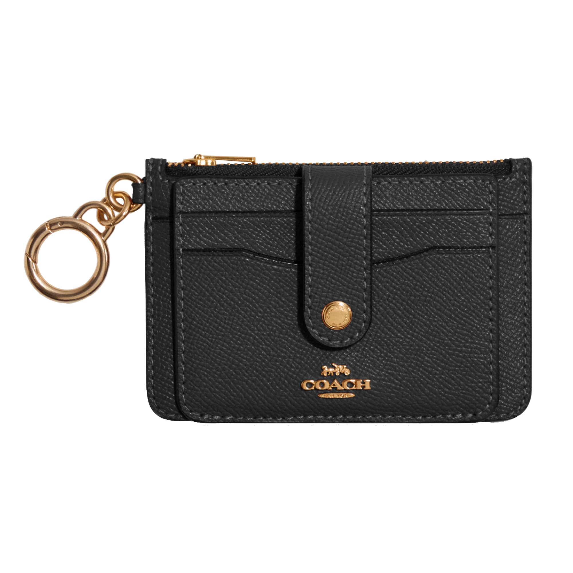 Coach Crossgrain Leather Attachment Card Case