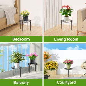 bussdis 1 PCS Plant Stand-6.69IN Small Plant Rack, Heavy Duty Flower Pot Stands, Plant Pot Shelf Anti-rust Potted Plant Holder for Room Indoor and Outdoor Gardens.