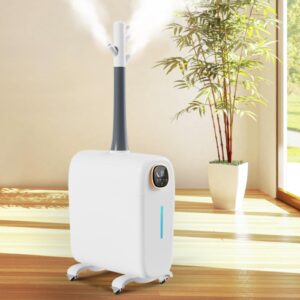 lacidoll humidifiers for large room home, 6.6gal/25l large humidifier whole house humidifier 3000 sq.ft, cool mist top fill floor commercial and industrial humidifiers, 360° nozzle sets, 3 speed