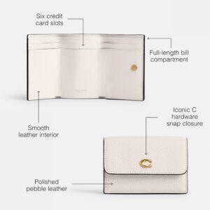 Coach Polished Pebble Leather Essential Mini Trifold Wallet