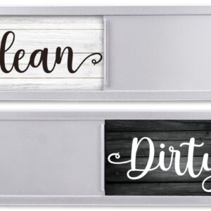 Dishwasher Magnet Clean Dirty Sign, Strong Clean and Dirty Magnet for Dishwasher, Universal Dirty or Clean Dishwasher Magnet Indicator, Clean/Dirty Farmhouse Dark Wood Dish Wash Sign Magnet