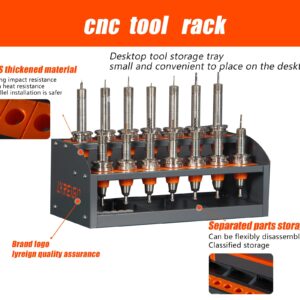 CAT 40 Tool Cart CNC, CNC Tool Holder on Desktop Randomly Placed, CNC Tool Carts Small, CNC Tool Cabinet, Easy and Convenient CNC Tool Storage CNC Tools Cart(CAT40-14CAP)…