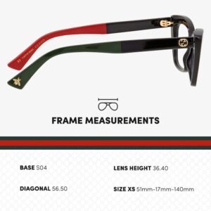 Gucci GG0165ON Designer Fashion Eyeglasses: Woman Cat Eye Shape Eyeglasses Frame Eyewear with Luxury eSHADES Kit - Embrace Sophistication and Elegance