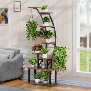 BACEKOLL Plant Stand Indoor with Grow Lights, 9 Tiered Metal Plant Shelf, 63" Tall Plant Stand for Indoor Plants Multiple, Large Plant Rack Display Shelves, Corner Plant Holder for Living Room, Patio