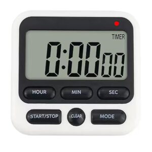 nkove digital kitchen timer 24 hour clock and alarm function with silent or alarm manual switching count up or down and memory function black