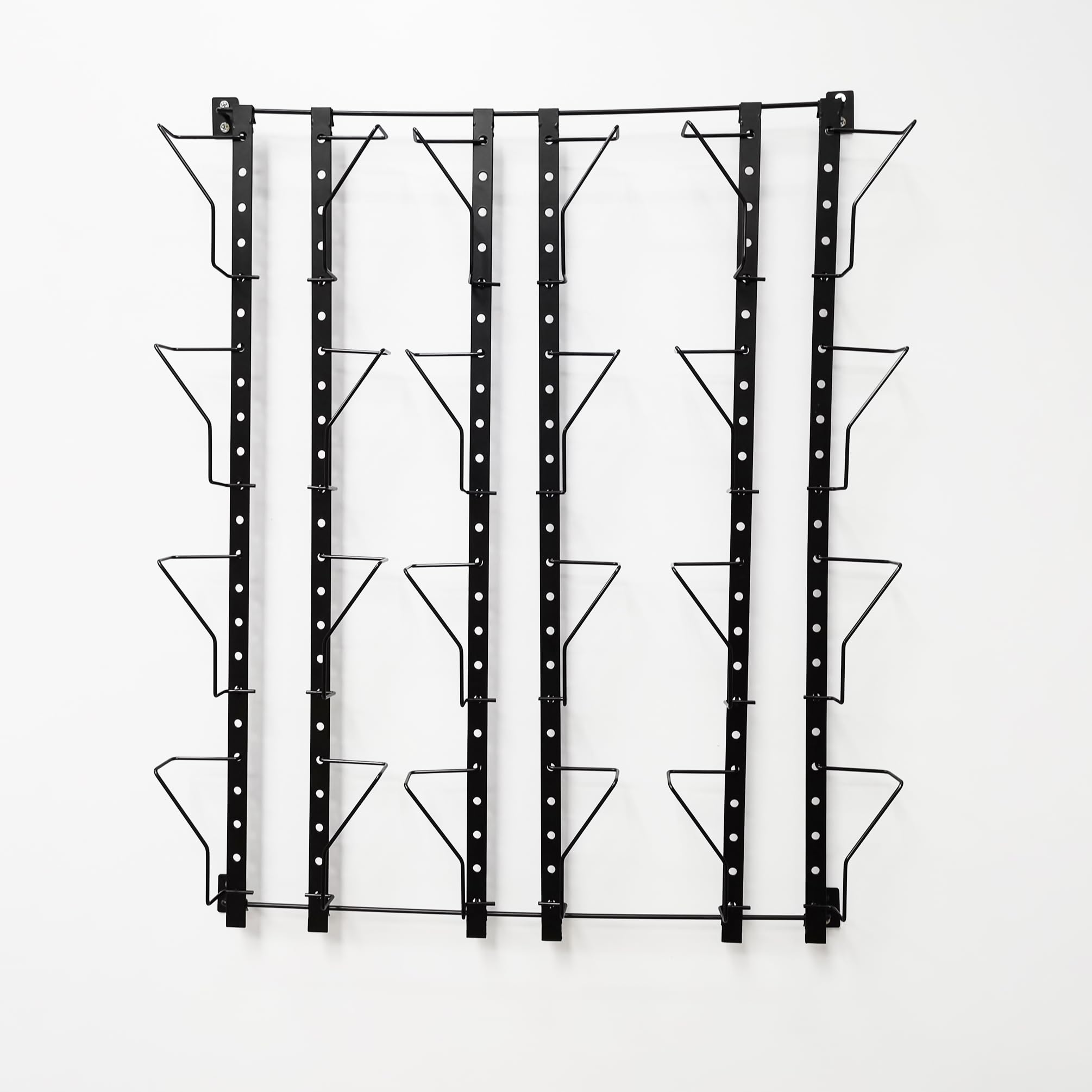 Fixturedisplays® 6.7" Wide X 5.9" Tall (Up to 21" Wide X 24" Tall) 12-Pocket Adjustable Display Rack, Wall Mount Greeting Post Card Christmas Holiday Card Holders 11608-Triple-Black-NPF