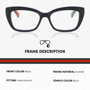 Gucci GG0165ON Designer Fashion Eyeglasses: Woman Cat Eye Shape Eyeglasses Frame Eyewear with Luxury eSHADES Kit - Embrace Sophistication and Elegance