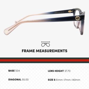 Gucci GG03720 Designer Fashion Eyeglasses: Woman Rectangular Shape Eyeglasses Frame Eyewear with Luxury eSHADES Kit - Embrace Sophistication and Elegance