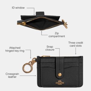 Coach Crossgrain Leather Attachment Card Case