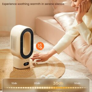 SWEETFULL Space Heater for Indoor Use, LED Bladeless 1000W Energy Efficient Portable Heater 2-8h Timer, Electric Heater Gifts for Women,Birthday Gifts for Women Mom,Womens Gifts for Christmas Grandma