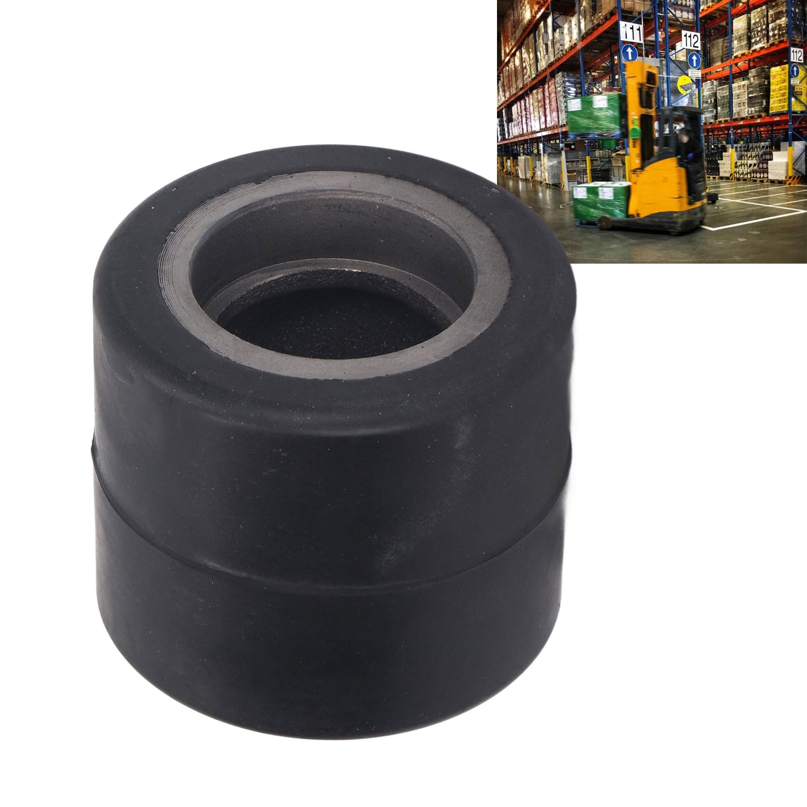 Truck Load Wheel 80x70mm, Stainless Steel Rubber, Scratch Replacement for 6024 Bearing, Suitable for Pallet Trucks