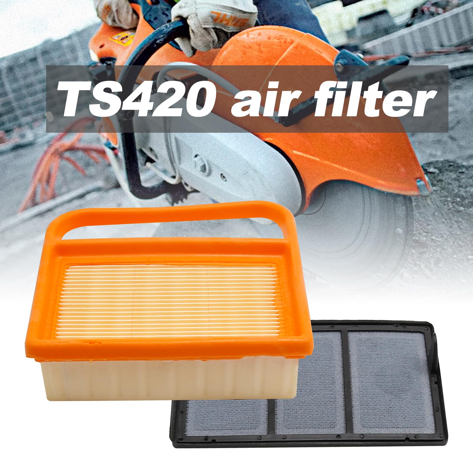 laffoonparts 5 Pack TS420 Air Filter for Stihl Concrete Cutoff Saw TS410 TS420 TS410Z TS420Z TS480 TS500i Cutquik Saws, Air Filter Pre Cleaner Kit Replace#4238 141 0300