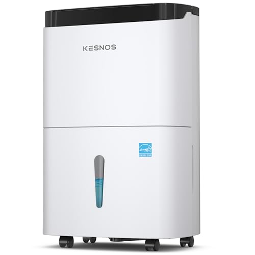 Kesnos 80 Pints Energy Star Dehumidifier for Home & Basement with Drain Hose, Ideal for Large Spaces up to 5,000 Sq. Ft., Featuring Auto Defrost & Self-Drying Function