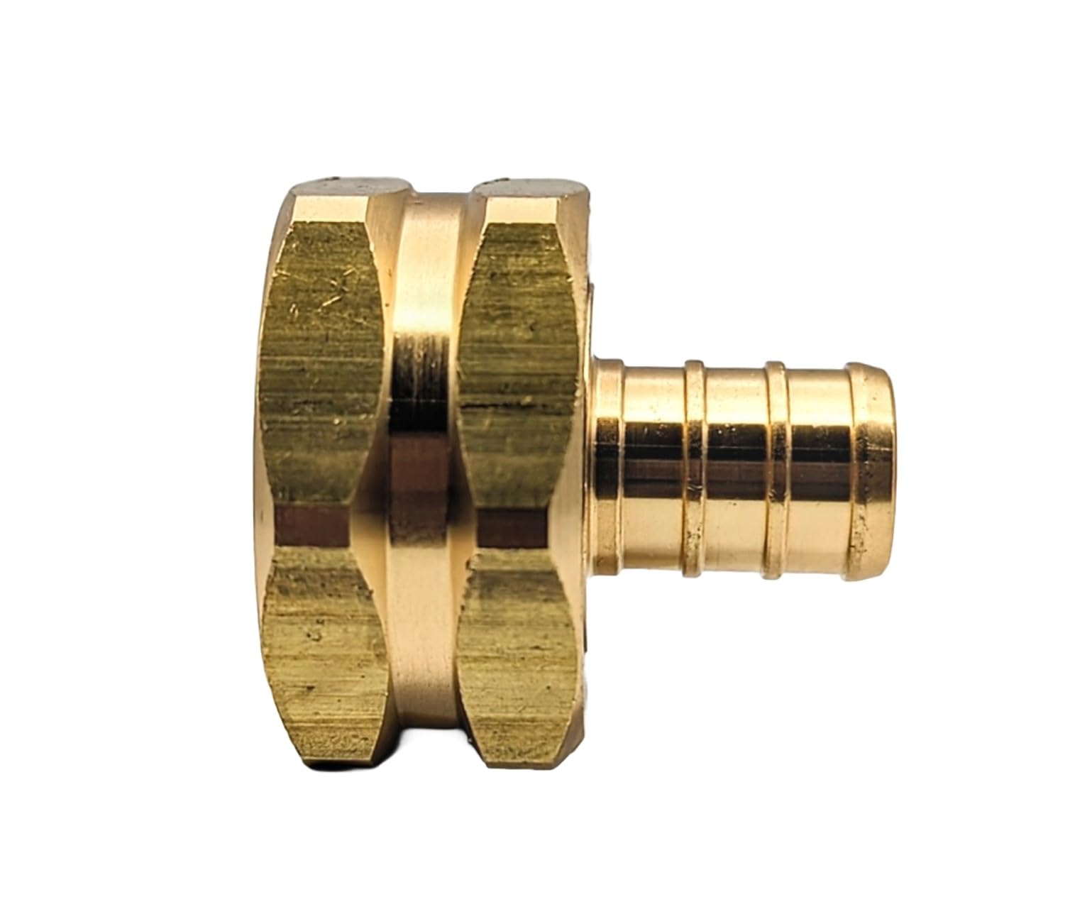 GRIDTECH Brass Garden Hose Adapter Swivel Fitting, 1/2” PEX Barb and 3/4” GHT Female Connector, Heavy-Duty High-Pressure Support, Rust and Corrosion Resistant, Patent Pending