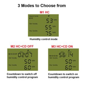 KETOTEK Digital Humidity Controller Outlet Plug with Sensor Probe, 120V Humidistat Controller Plug Reptile Mushroom Greenhouse, Humidity Switch Outlet