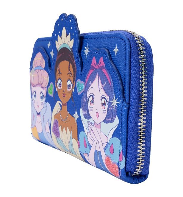 Loungefly Disney Princess Manga Style Zip Around Wallet