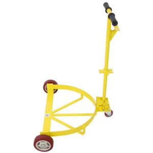 55 Gallon Drum Dolly 1pk - 1200 lb Capacity Oil Barrel Drum Roller Cart - Low Profile Steel Oil Drum Caddy，Yellow