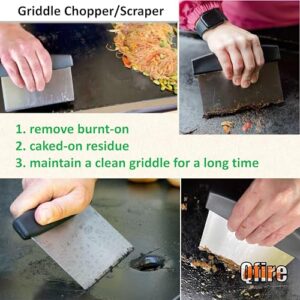 Replacement Griddle Scraper for Blackstone Scraper/Camp Chef/Member's Mark Gas Griddle, Heavy Duty Flat Top Grill Scraper for Traeger Flatrock/Cuisinart Griddle/Razor Griddle Accessories, Stainless