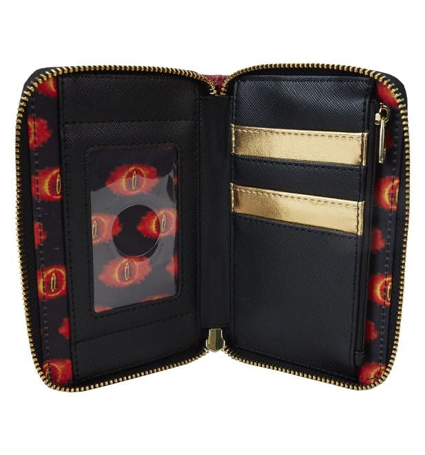 Loungefly Lord of the Rings The One Ring Zip Around Wallet, Black