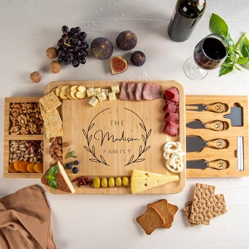 Personalized Charcuterie Board, Custom Cheese Board, Wedding Anniversary Gifts for Women, Wedding Gifts, Christmas Gifts, Anniversary Gifts, Or Bridal Shower Gifts